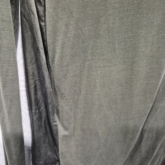 Sandro Silk-blend Twist Front Olive Green Long Sleeve Blouse - Picture 7 of 8